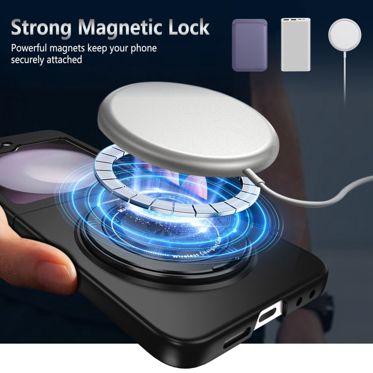 For Samsung Galaxy Z Flip6 / Flip7 FE 360 Rotation Ring Holder MagSafe Shockproof PC Phone Case