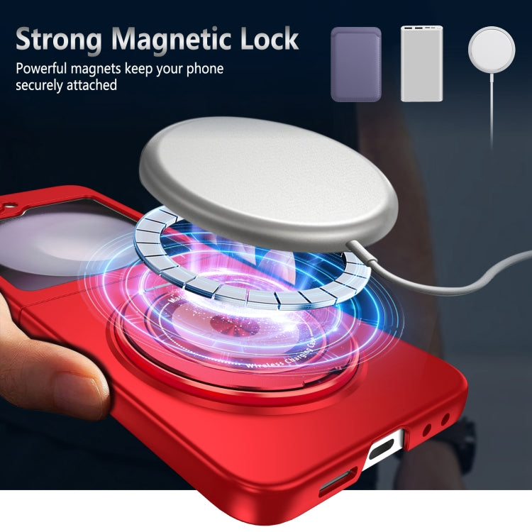 For Samsung Galaxy Z Flip6 / Flip7 FE 360 Rotation Ring Holder MagSafe Shockproof PC Phone Case