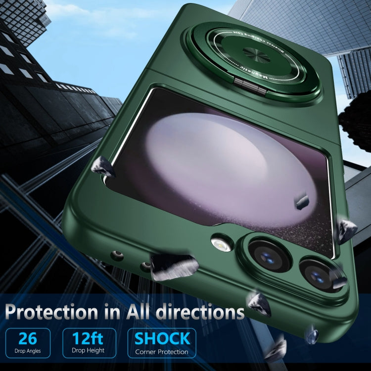 For Samsung Galaxy Z Flip6 / Flip7 FE 360 Rotation Ring Holder MagSafe Shockproof PC Phone Case