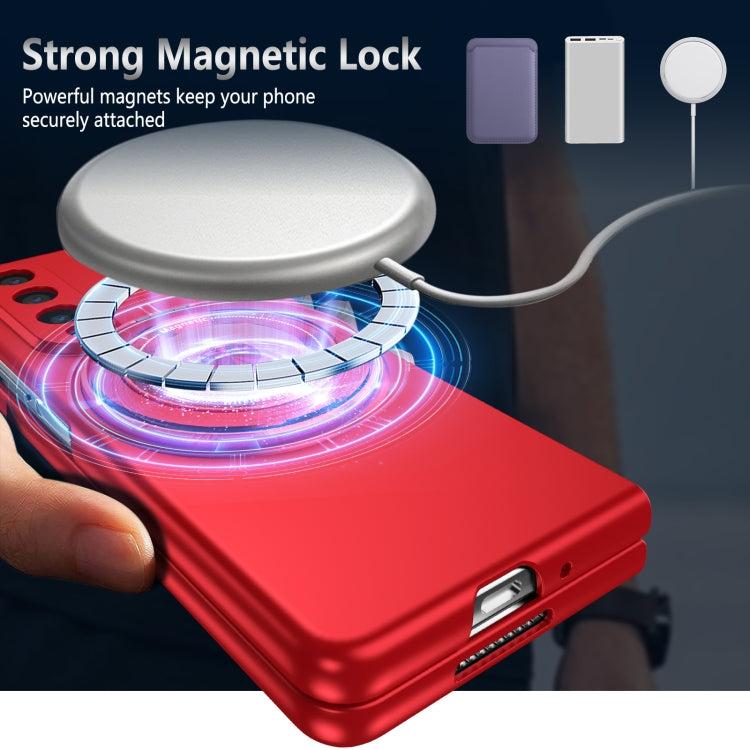 For Samsung Galaxy Z Fold3 360 Rotation Ring Holder MagSafe Shockproof PC Phone Case