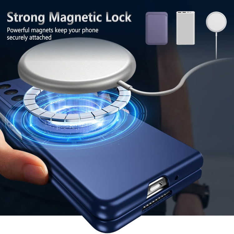 For Samsung Galaxy Z Fold4 360 Rotation Ring Holder MagSafe Shockproof PC Phone Case