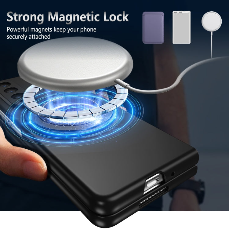 For Samsung Galaxy Z Fold4 360 Rotation Ring Holder MagSafe Shockproof PC Phone Case