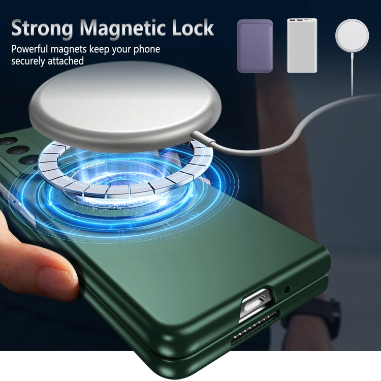 For Samsung Galaxy Z Fold4 360 Rotation Ring Holder MagSafe Shockproof PC Phone Case