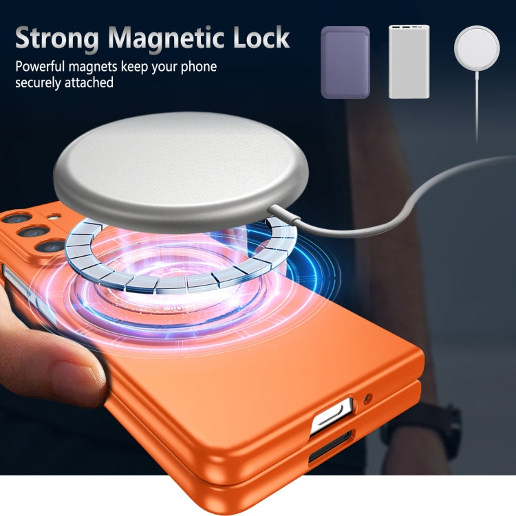 For Samsung Galaxy Z Fold5 360 Rotation Ring Holder MagSafe Shockproof PC Phone Case