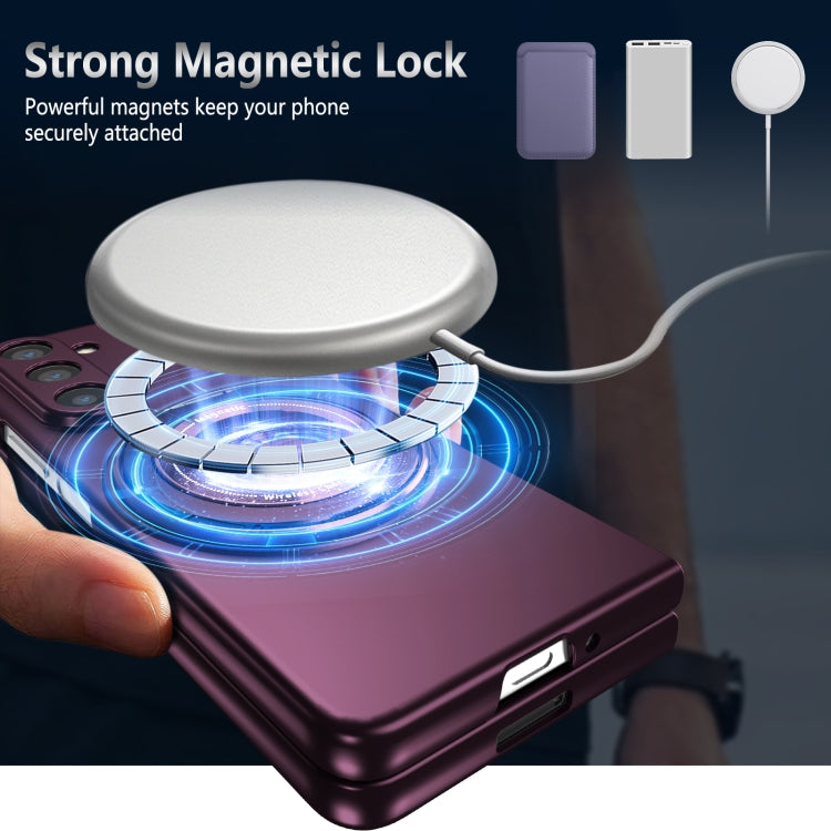 For Samsung Galaxy Z Fold5 360 Rotation Ring Holder MagSafe Shockproof PC Phone Case