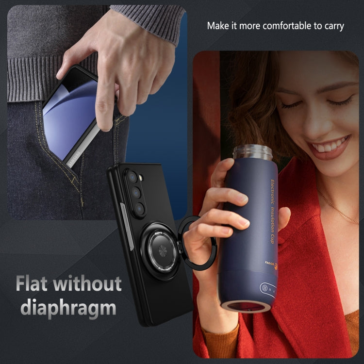 For Samsung Galaxy Z Fold6 360 Rotation Ring Holder MagSafe Shockproof PC Phone Case