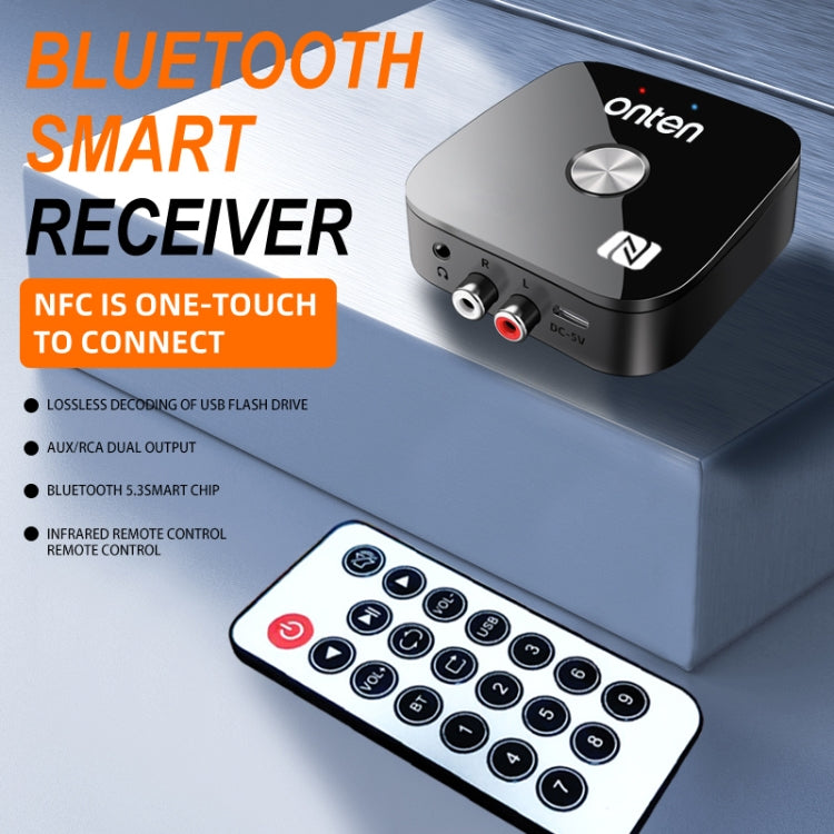 ONTEN BT103 NFC Desktop Bluetooth 5.3 Audio Receiver Adapter - Black