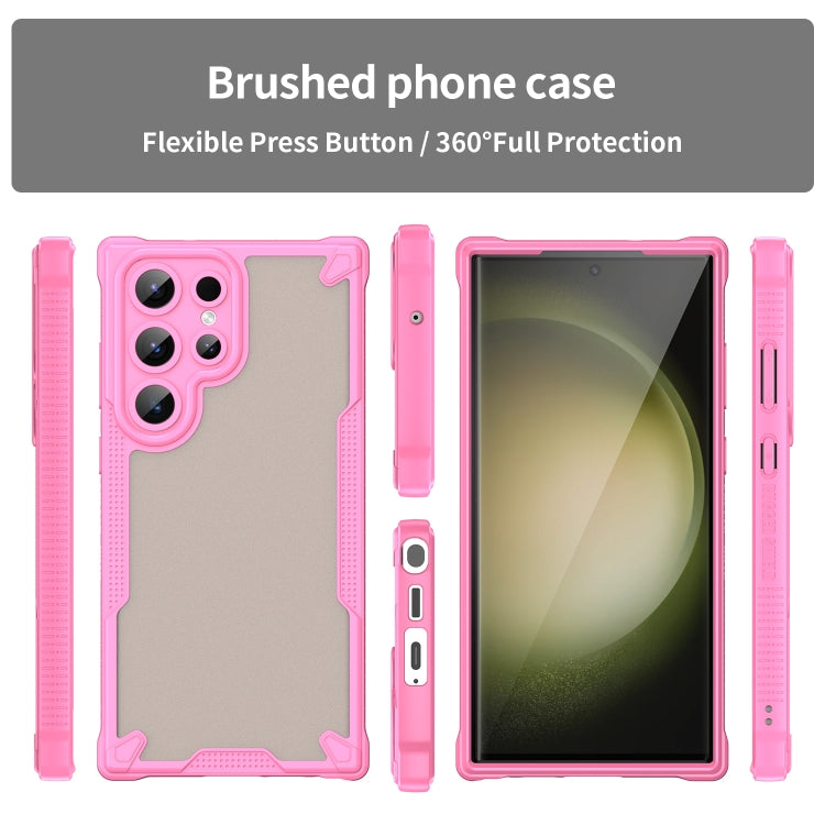 For Samsung Galaxy S23 Ultra 5G Armor Glaze PC Hybrid TPU Phone Case