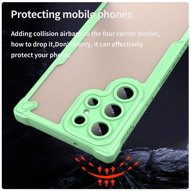 For Samsung Galaxy S23 Ultra 5G Armor Glaze PC Hybrid TPU Phone Case