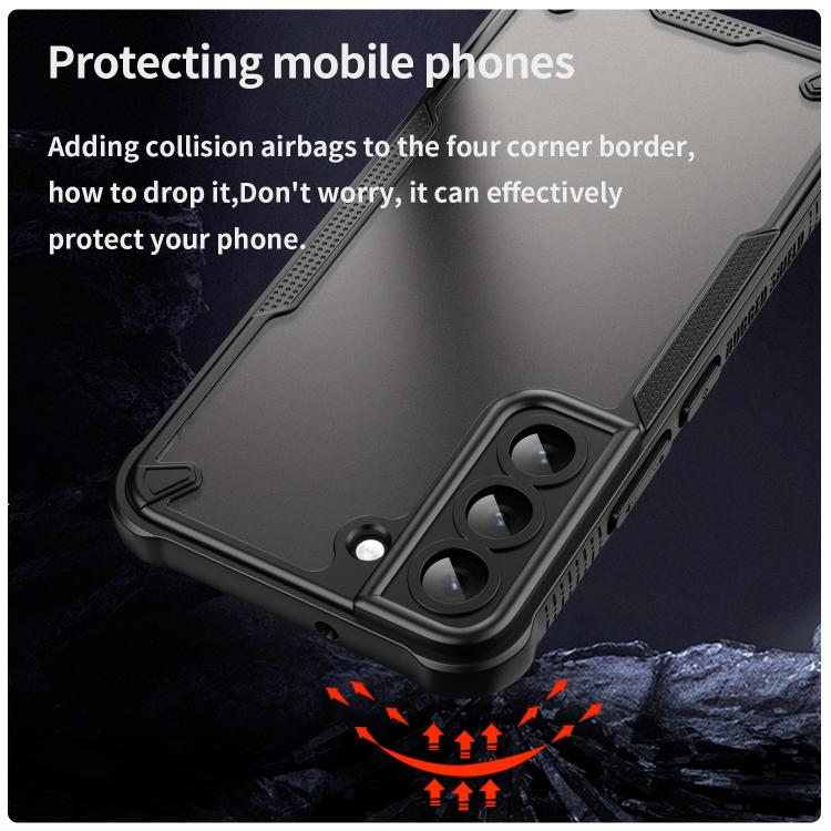 For Samsung Galaxy S22 5G Armor Glaze PC Hybrid TPU Phone Case