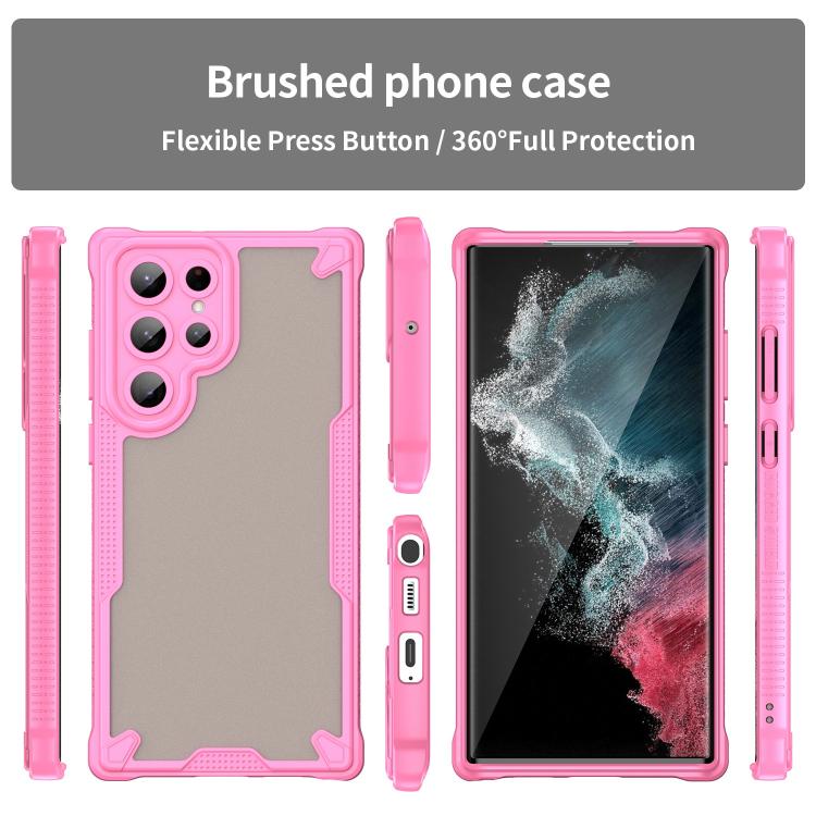 For Samsung Galaxy S22 Ultra 5G Armor Glaze PC Hybrid TPU Phone Case