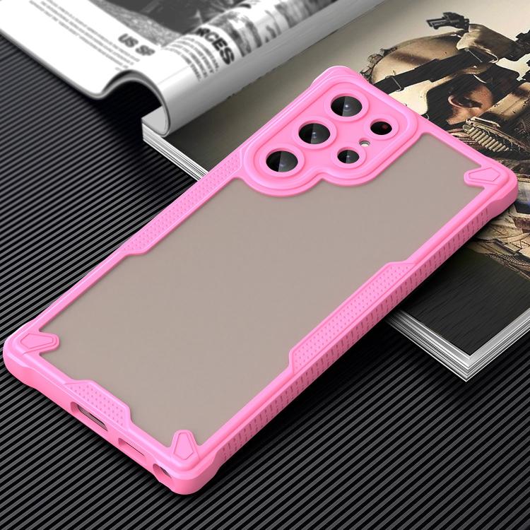 For Samsung Galaxy S22 Ultra 5G Armor Glaze PC Hybrid TPU Phone Case