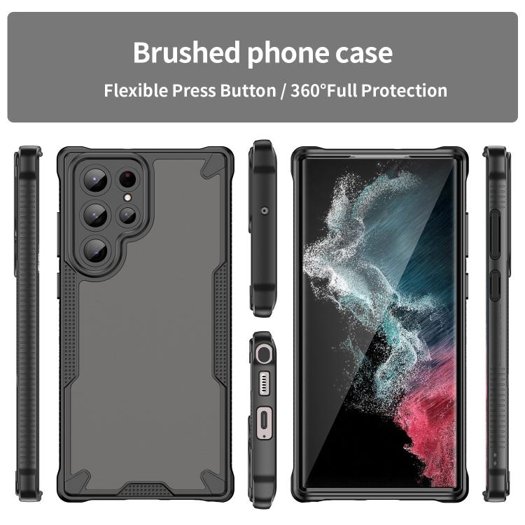For Samsung Galaxy S22 Ultra 5G Armor Glaze PC Hybrid TPU Phone Case