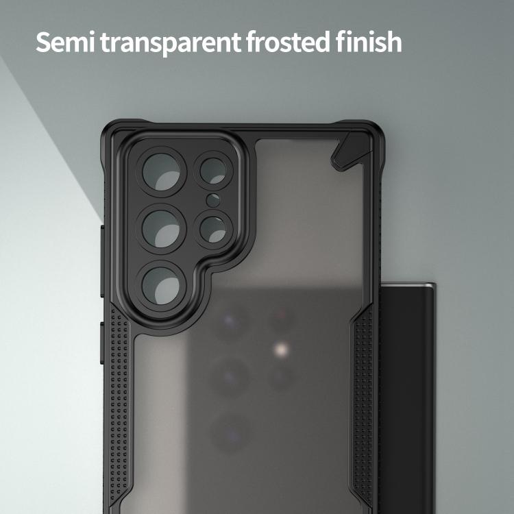 For Samsung Galaxy S22 Ultra 5G Armor Glaze PC Hybrid TPU Phone Case