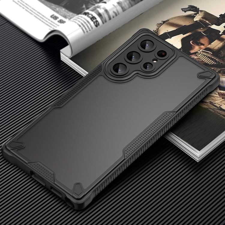 For Samsung Galaxy S22 Ultra 5G Armor Glaze PC Hybrid TPU Phone Case