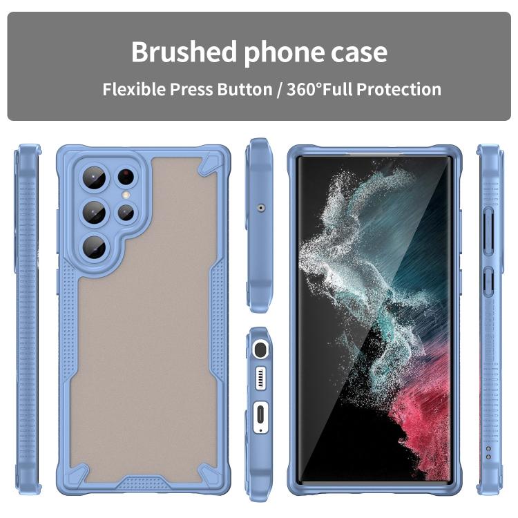 For Samsung Galaxy S22 Ultra 5G Armor Glaze PC Hybrid TPU Phone Case