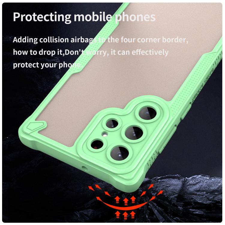 For Samsung Galaxy S22 Ultra 5G Armor Glaze PC Hybrid TPU Phone Case