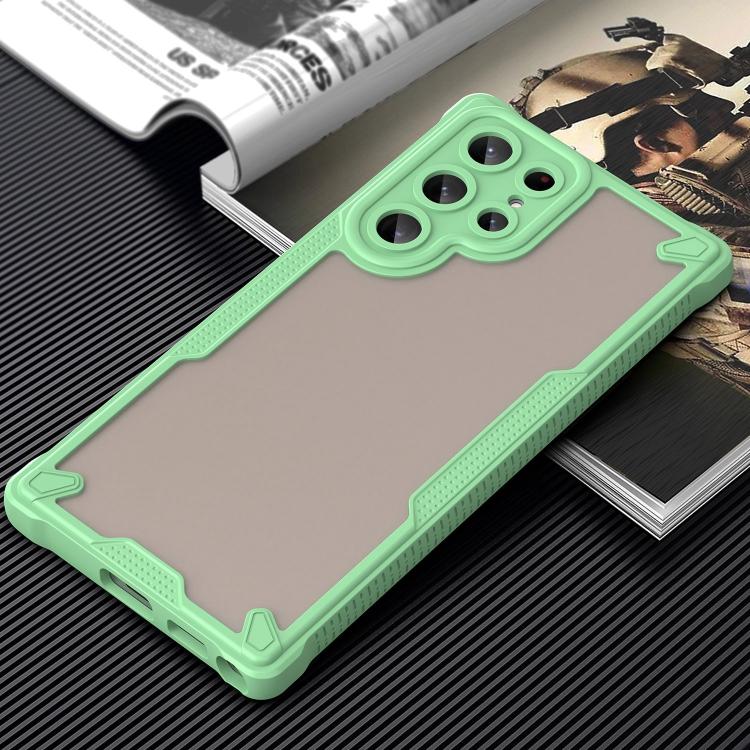 For Samsung Galaxy S22 Ultra 5G Armor Glaze PC Hybrid TPU Phone Case