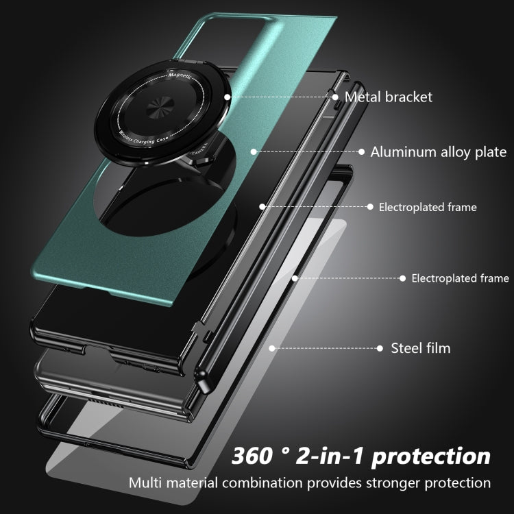 For Honor Magic V2 RSR Porsche Design Gold Medal Rotating Folding Series Ring Holder Phone Case