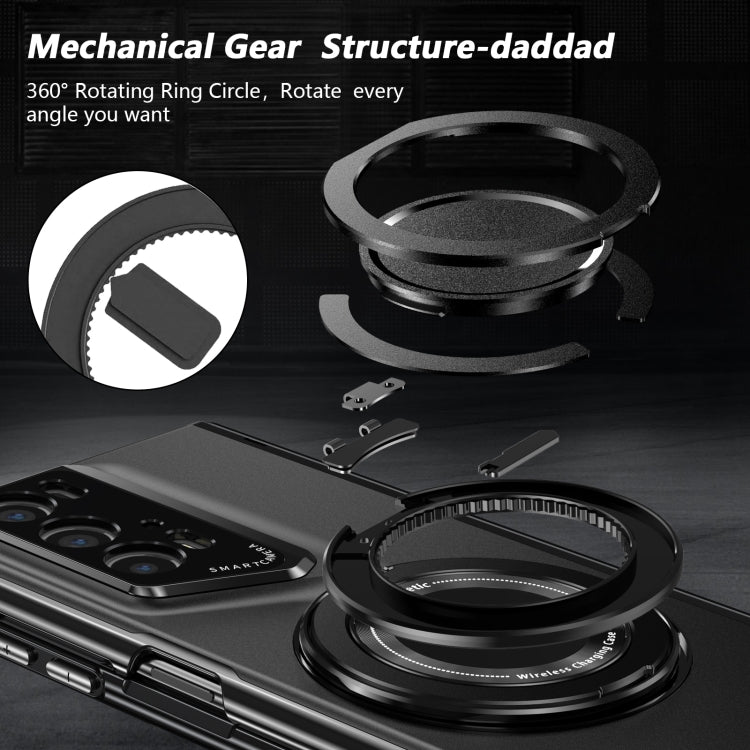 For Honor Magic V2 RSR Porsche Design Gold Medal Rotating Folding Series Ring Holder Phone Case