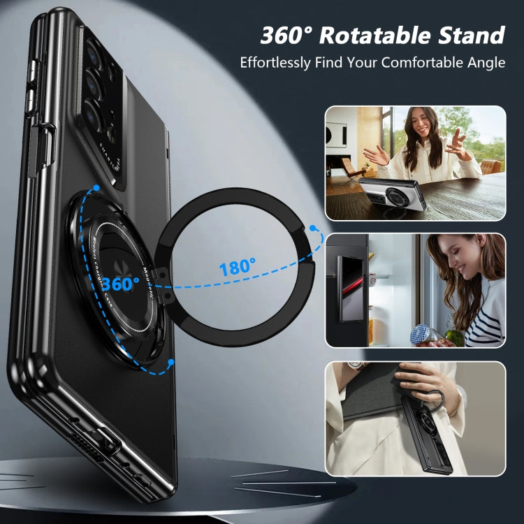 For Honor Magic V2 RSR Porsche Design Gold Medal Rotating Folding Series Ring Holder Phone Case