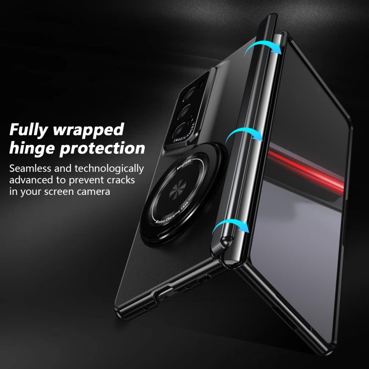 For Honor Magic V2 RSR Porsche Design Gold Medal Rotating Folding Series Ring Holder Phone Case