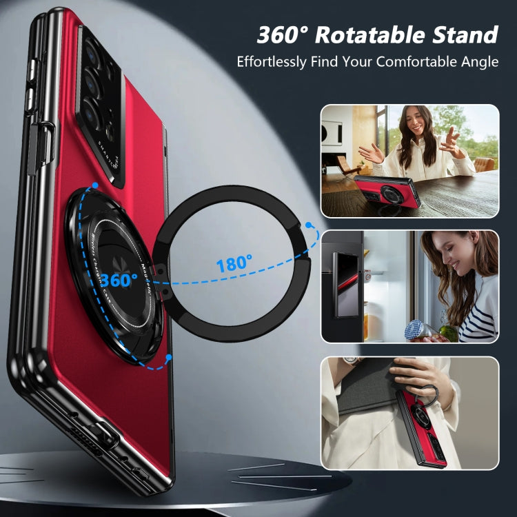 For Honor Magic V2 RSR Porsche Design Gold Medal Rotating Folding Series Ring Holder Phone Case