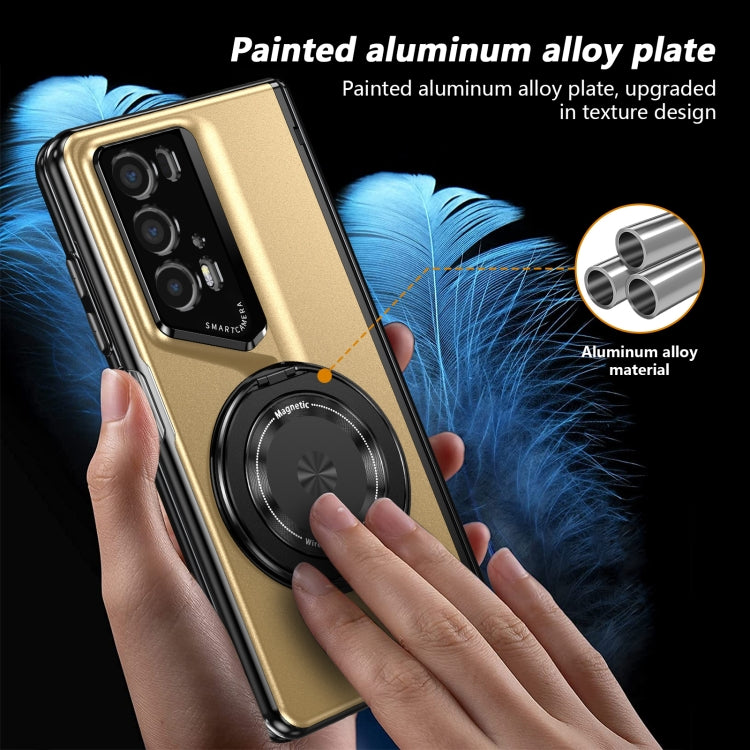 For Honor Magic V2 RSR Porsche Design Gold Medal Rotating Folding Series Ring Holder Phone Case