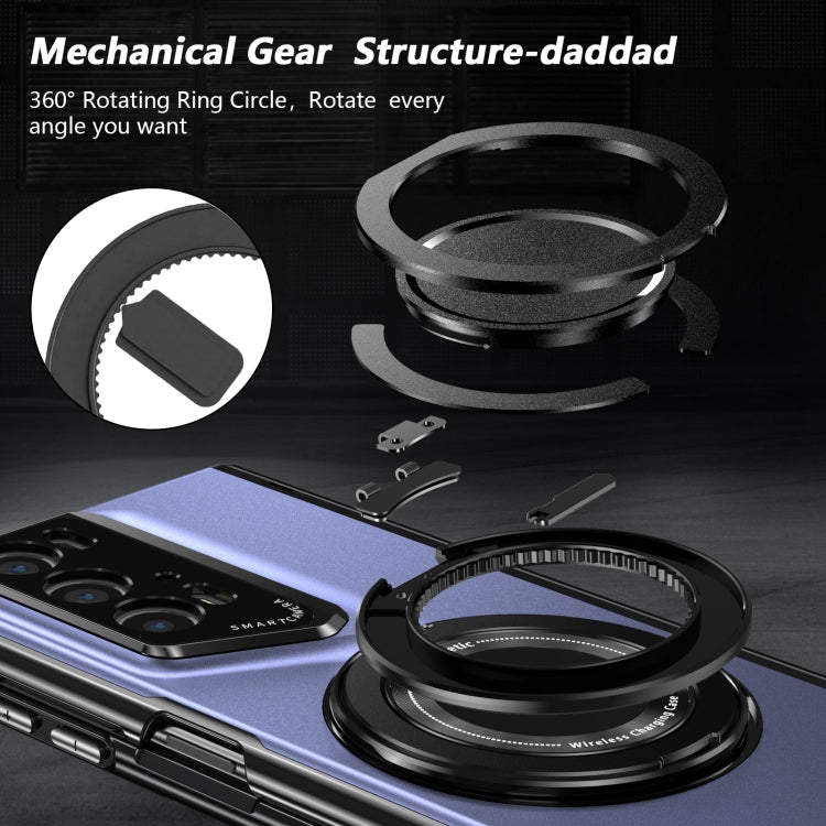 For Honor Magic V2 RSR Porsche Design Gold Medal Rotating Folding Series Ring Holder Phone Case