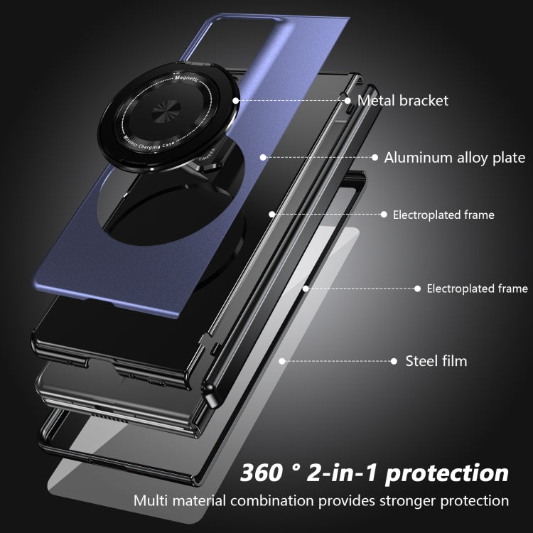 For Honor Magic V2 RSR Porsche Design Gold Medal Rotating Folding Series Ring Holder Phone Case