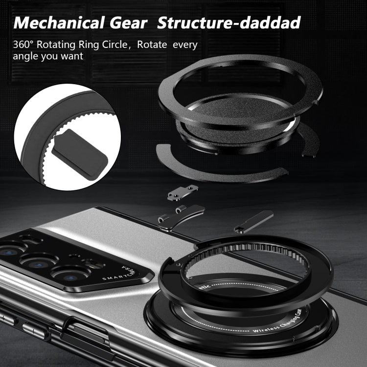 For Honor Magic V2 RSR Porsche Design Gold Medal Rotating Folding Series Ring Holder Phone Case