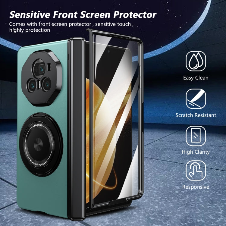 For Honor Magic V3 Gold Medal Rotating Folding Series Ring Holder Phone Case