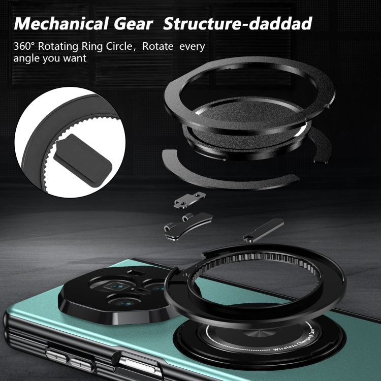 For Honor Magic V3 Gold Medal Rotating Folding Series Ring Holder Phone Case