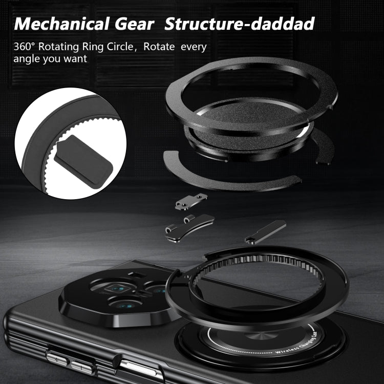 For Honor Magic V3 Gold Medal Rotating Folding Series Ring Holder Phone Case