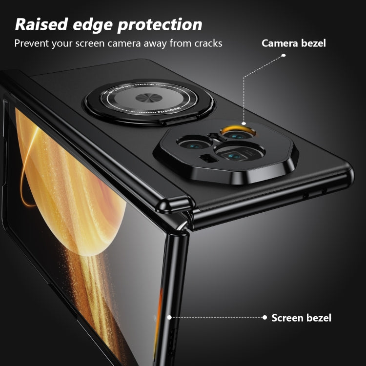 For Honor Magic V3 Gold Medal Rotating Folding Series Ring Holder Phone Case