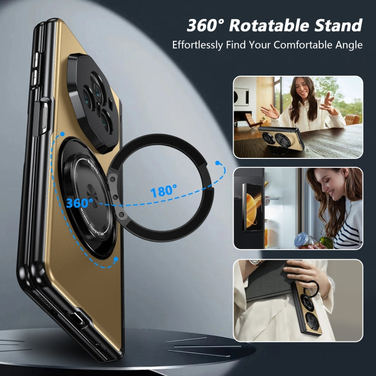 For Honor Magic V3 Gold Medal Rotating Folding Series Ring Holder Phone Case