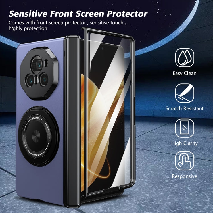 For Honor Magic V3 Gold Medal Rotating Folding Series Ring Holder Phone Case