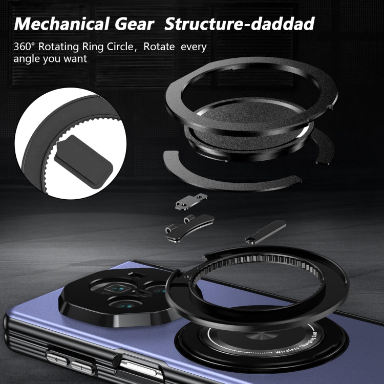 For Honor Magic V3 Gold Medal Rotating Folding Series Ring Holder Phone Case