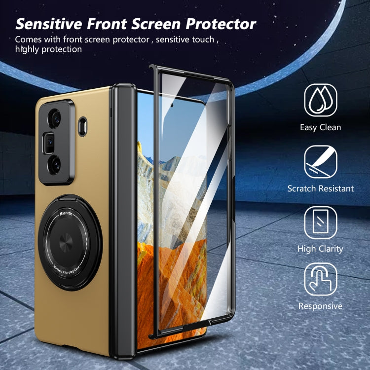For Honor Magic Vs3 Gold Medal Rotating Folding Series Ring Holder Phone Case