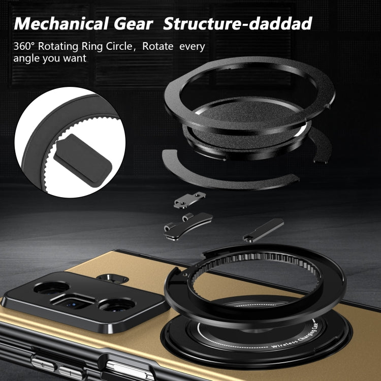 For Honor Magic Vs3 Gold Medal Rotating Folding Series Ring Holder Phone Case