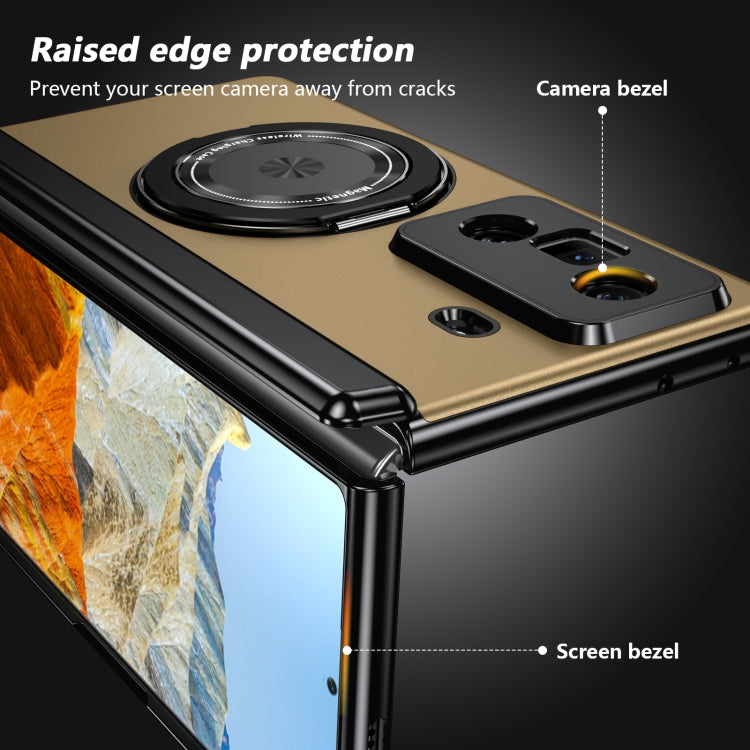For Honor Magic Vs3 Gold Medal Rotating Folding Series Ring Holder Phone Case