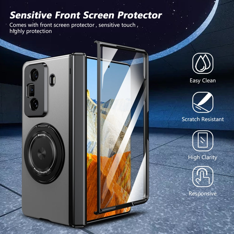 For Honor Magic Vs3 Gold Medal Rotating Folding Series Ring Holder Phone Case