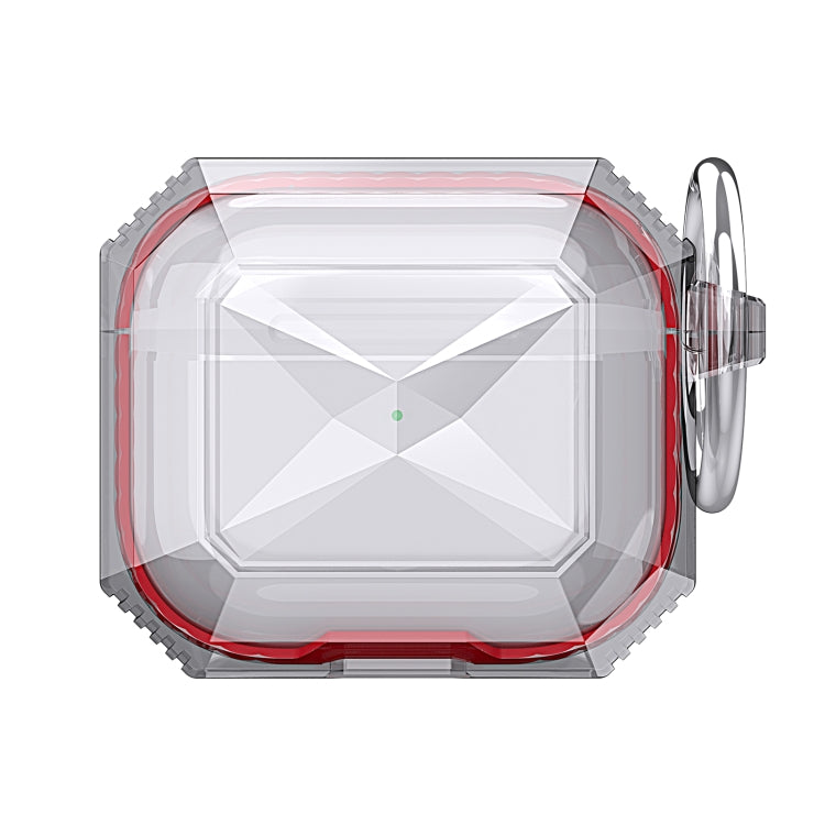 Transparent Two-color Anti-fall TPU Earphones Protective Case with Hook For AirPods 4