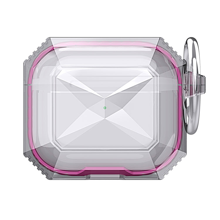 Transparent Two-color Anti-fall TPU Earphones Protective Case with Hook For AirPods 4