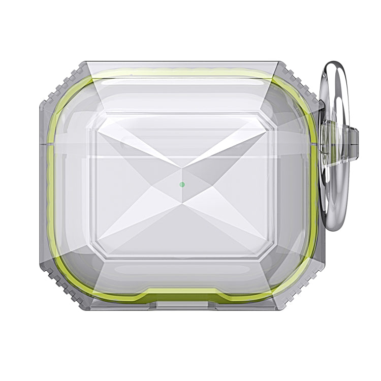 Transparent Two-color Anti-fall TPU Earphones Protective Case with Hook For AirPods 4