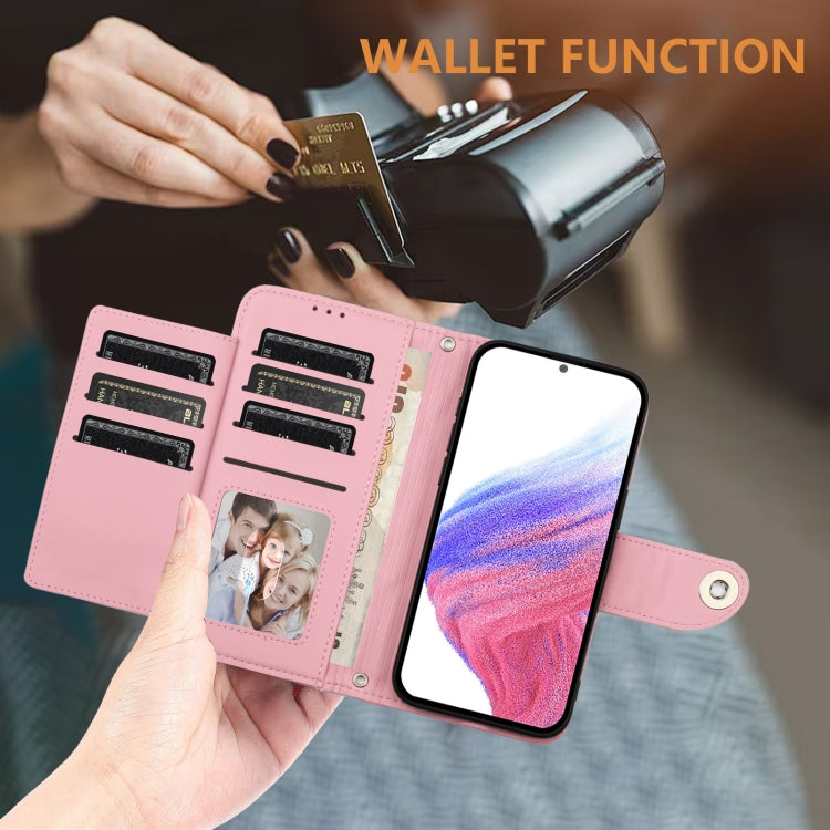For Cubot P50 Rhombic Texture Flip Leather Phone Case with Lanyard