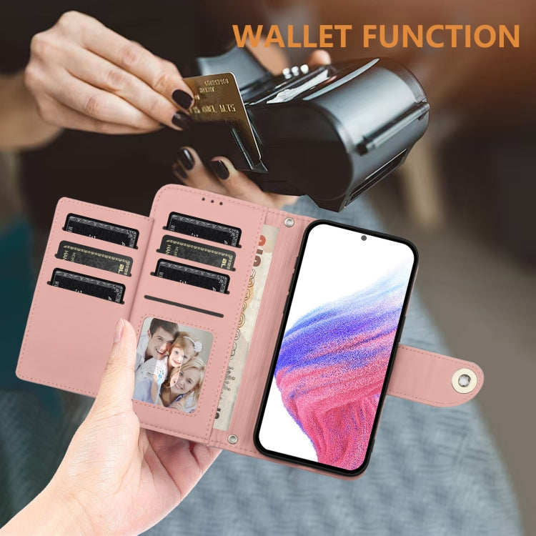 For Doogee N55 Plus Rhombic Texture Flip Leather Phone Case with Lanyard