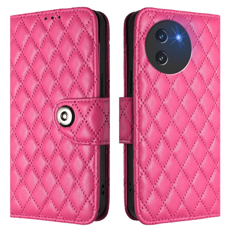 For Doogee Note 59 5G / Note 59 Pro Rhombic Texture Flip Leather Phone Case with Lanyard