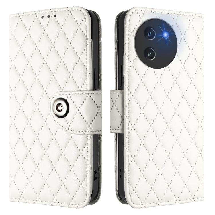 For Doogee Note 59 5G / Note 59 Pro Rhombic Texture Flip Leather Phone Case with Lanyard