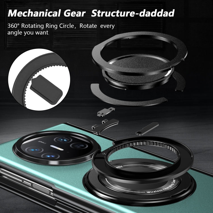 For Huawei Mate X5 Gold Medal Rotating Folding Series Ring Holder Phone Case